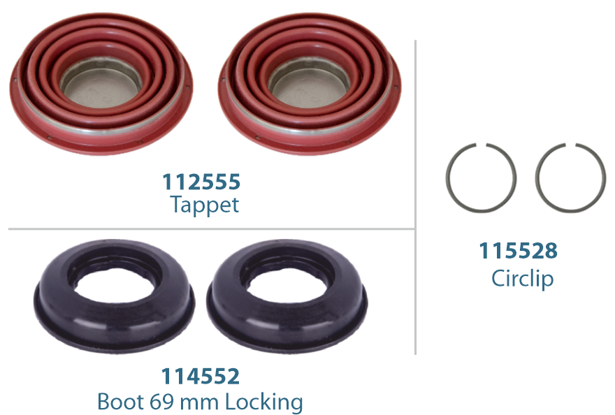 Caliper Tappet Repair Kit 69 mm (Locking Boot)