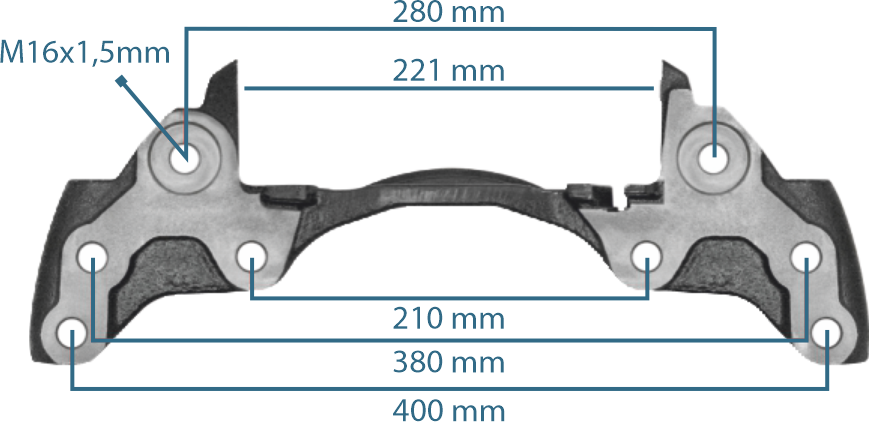 Caliper Carrier MB AROCS Front Right