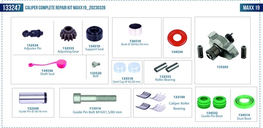 [133247] Caliper Complete Repair Kit MAXX19