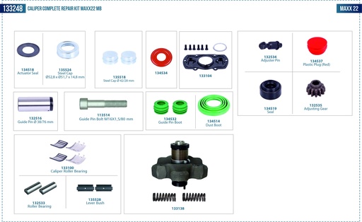 [133248] Caliper Complete Repair Kit MAXX22 MB